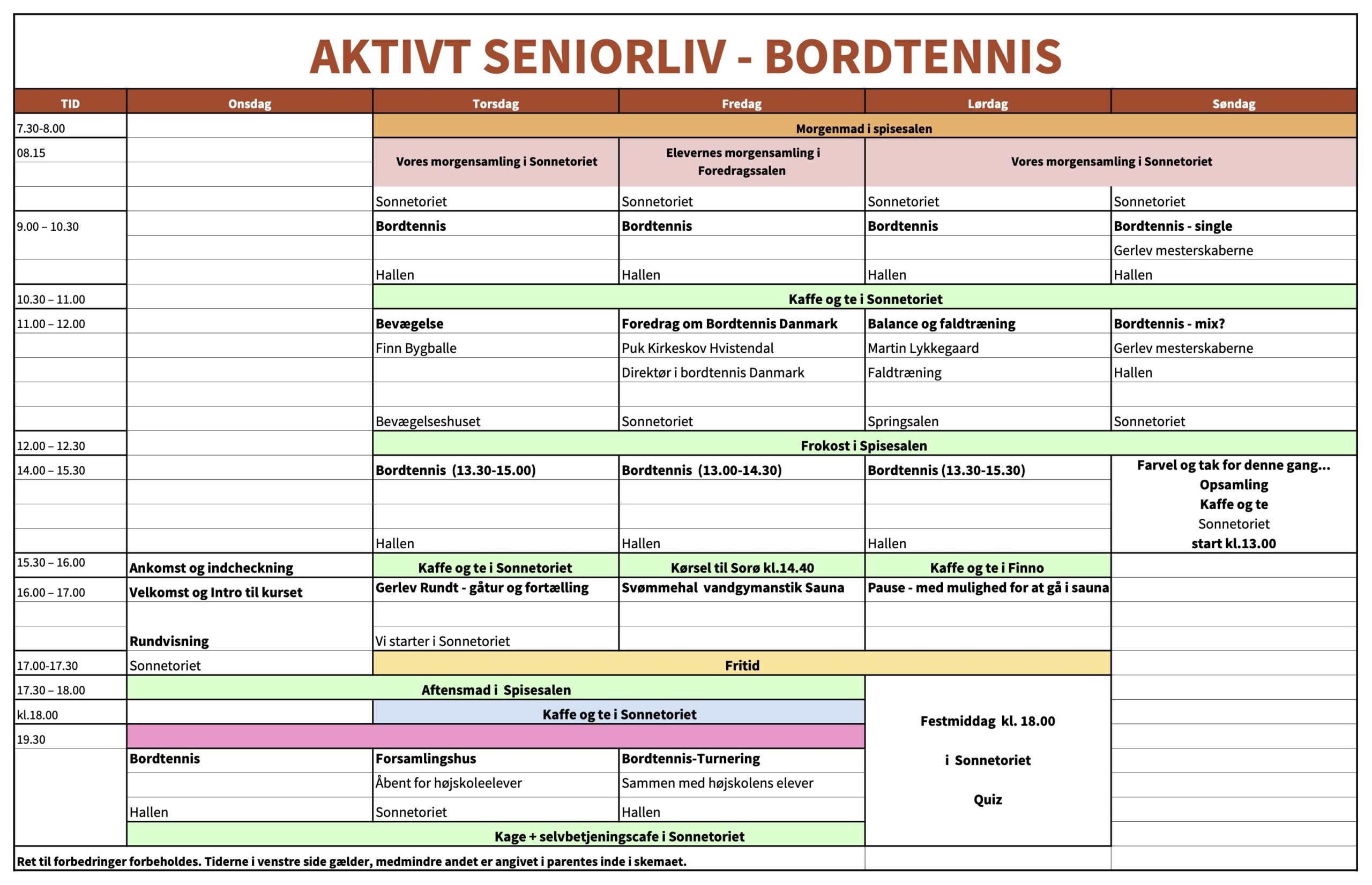 Skema Bordtennis
